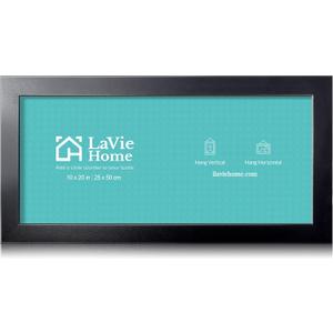 LaVie Home 10x20 Picture Frame Black, Panoramic Picture Frame for Wall Decoration, Classic Black Minimalist Style Suitable for Decorating Houses, Offices, Hotels1 Pack