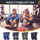 APEXUP Compression Knee Brace for Women, Copper Compression Sleeve for Knee Support, Arthritis Pain Relief, Meniscus Tear, ACL, Running (Blue+Red)