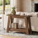 Tribesigns 41.3" Farmhouse Console Table, 2-Tier Wooden Entryway Table with Storage, Rustic Narrow Behind Couch for Living Room, Hallway, Foyer,Brown, 41.3" W x 11.8" D x 31.3" H