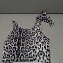 Cheetah Print 2 Piece Set for Women Sleeveless Leopard Print Cropp Top Bodycon Pant Outfit with Lace Y2K Club Tracksuit S