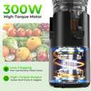 Godspeeds Juicer Machines with 5.8" Large Feed Chute, Slow Masticating Cold Press Juicer for Whole Fruits & Vegetables, Easy to Clean Design, High Juice Yield Home Juicer for Daily Wellness