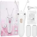 Facial Threading Hair Removal, USB Rechargeable Electric Women Cordless Facial Threading Epilator Ladies Beauty Epilator Trimmer Cotton Threading Tool for Body Facial Pull(Gold)