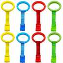 codree 8PCS 4 Colors Baby Playpen Pull up Rings- Baby Crib Pull up Rings- Baby Walking Exercises Assistant Rings- Baby Bed Stand Up Rings Baby Cot Hanging Rings for Infant Baby Toddler