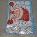 8 x 465 PCS 10 Sheet Double-Sided Christmas Window Clings, Christmas Snowflake Window Clings Stickers for Glass, Xmas Holiday Santa Claus Reindeer Snowflake Decals for Party