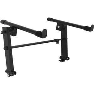 LyySangshuo 2 Tier Keyboard stand extension Electric Digital Piano Stand keyboard stand tier Adjustable piano stand for Stacking Keyboards, Electric Pianos, Synths, and Organs , Adjustable, Nonslip Arms and Feet Metal Black