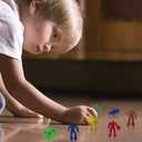 ArtCreativity 144 Mini Robot Figurines, Assorted Colors & Poses, Cupcake Toppers, Goodie Bag Fillers, Party Favors for Kids