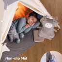 besrey Teepee Tent for Kids with Light & Mat, Toddler Tents Indoor Play Tent Playhouse, Toddler Tipi Cotton, tee Pee Tents for Kids Indoor, Boys & Girls Teepee,Children Room Playhouse, 47"D x 47"W x 59"H