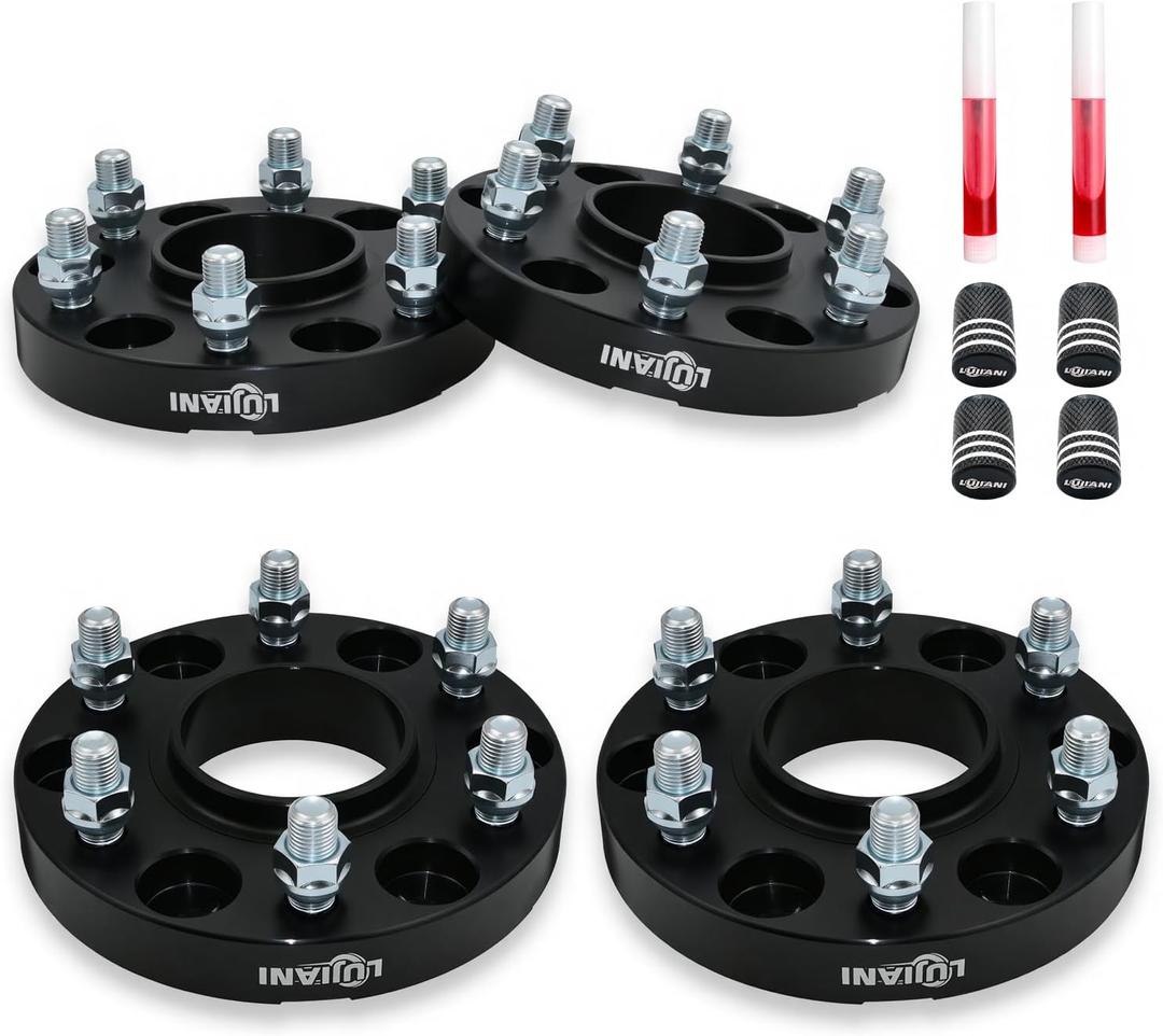 4 Pack 6x139.7mm Wheel Spacers for 1999-2024 Silverado 1500 Sierra 1500, 1" Thick Forged Hubcentric Tire Spacer, M14x1.5 Thread Studs & 78.1mm Centric Bore, 6x5.5 Hub Centric Wheel Adapters