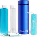 Insulin Cooler Travel Case by Tilcare - 60H Reusable Pen Freezer Bottle - Standard TSA Approved Hard Shell Medication Cooling Case - Emergency 12H Bottle - Holds up to 2 Diabetic Pens, Medical Vials