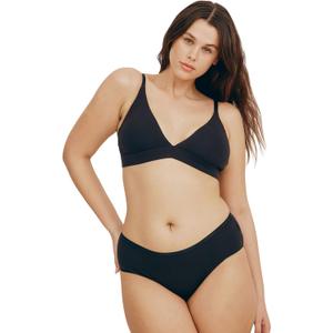 Organic Basics Women's Core Organic Cotton Triangle Bralette, Black, Small