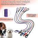 FOVRLZSE Nylon Dog Leash 5-Pack (Red/Black/Blue/Brown/Purple), 4.6FT Training Leash for Small to Medium Dogs, 10mm Braided Nylon with TPU Non-Slip Buckle, Daily Walking & Puppy Training