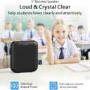 Norwii Bluetooth Voice Amplifier, Power Amplifiers, Portable Mini Wired Microphone Headset for Teacher Classroom & Outdoor Lectures, Teaching, Tour Guides, USB-C Rechargeable - 2000mAh, Black