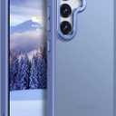 Rayboen for Samsung Galaxy S25 Case, Skin Feel Translucent Frosted Anti-Scratch Protective Phone Cover for Samsung S25 with Bumper Hard PC Back Soft Silicone Edge, Matte LightBlue