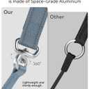 2 x Joytale Tangle-Free Slip Leads for Dogs, 6 FT Slip Leash with Padded Double Handle, Reflective Nylon Training Leash for Small Medium Dogs 15-40 Lbs, Gray