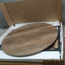 YITAHOME Round Coffee Table, Rustic Wood Coffee Tables for Living Room, Farmhouse Circle Coffee Table with 2-Tier Storage, Center Table with Sturdy Metal Legs Storage Shelf, Grey Wash