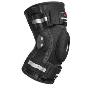 NEENCA Professional Knee Brace for Knee Pain, Adjustable Hinged Knee Support with Removable Side Stabilizers, Strong Stability for Joint Pain Relief, Arthritis, Meniscus Tear, ACL, PCL, Runner, Sports (Medium, Black - Single)