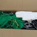 Cucumber Trellis for Raised Bed and Garden, 47" H x 63" W U-Shaped Metal Garden Trellis for Climbing Plants with Nylon Netting, Vegetable Support Frame