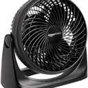 Amazon Basics Air Circulator Fan, Desk Fan for Bedroom, Home and Office, With 90-Degree Tilt Head, 3 Speed Settings, Lightweight (3 LBS), 35 Watts, Black, 11.1"W x 6.3"D x 10.9"H