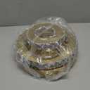 Gold Crystal Chandelier Flush Mount Ceiling Light, 9.8" Surface Mount LED Fixture with Built-in Light, Mini Bedroom Light 6000K