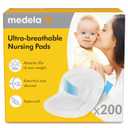 Medela Ultra-Breathable Disposable Nursing Pads 200 Count, New and Improved, Highly Absorbent, Breathable and Discreet for Comfortable Wear