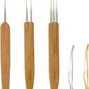 5 Pieces Dreadlock Crochet Hooks for Hair, Loc Needle Interlocking Tool for Braid Craft (0.5mm)