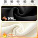 Girls Fleece Lined Leggings Thermal Full Length Pants Winter Warm Stretchy Athletic Leggings for Kids 4-15 Years Black