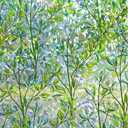 Window Privacy Film Stain Glass Window Film Rainbow Window Film Window clings Non-Adhesive Reusable Decorative for Room (Leaf Rainbow), 36 inch Wide