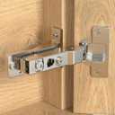Onemake 8 Pack 110 Face Frame Inset Cabinet Hinges, Soft Closing 3D Adjustment, Clip On Plate, Smooth Slow Close Concealed Hidden Replacement, Easy Installation, Insert Hardware for Kitchen Cupborad