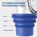 DUMPMAN RV Sewer Hose Elbow, Clear 4-in-1 Sewer Hose Adapter, Easy Connecting Bayonet Fitting, RV Sewer Drain Lock with Leak-free Gasket, 90 Degree Design