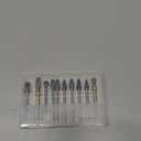 10 Pcs Carbide Burr Set 1/8" Shank w/ 2 Collets Compatible with Dremel Bits Rotary Tools Attachment Kit Rasp Drill File Accessories Metal Wood Stone Steel Grinding Carving Cutting Polishing