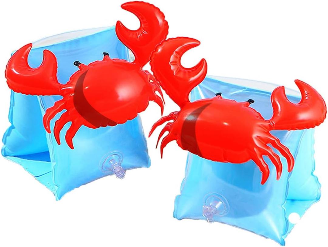 CCINEE Inflatable Arm Bands Crabby Swimming Arm Floats Sleeves Water Wings for Kids Swimming Learners Child Size