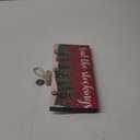 Cinnvoice Christmas Stocking Hanger Christmas Wall Stocking Holders for Wall with 6 Hangers Wood The Stockings were Hung Sign for Mantle, 24.6 Inch