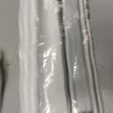 UNISHADES no Drill Cordless Roman Shades for Windows, 32" W 64" H - 100% Blackout - Linen - Mist White