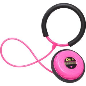 Just Play Skip It Retro Outdoor Toy, Light Up Ball and Digital Counter, Pink, Soft Foam Padded Ankle Ring, 31-inch Long, Screen Free Play, Toys for Kids Ages 5 Up