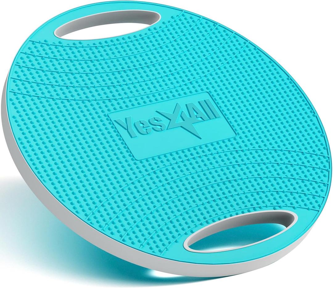 Yes4All Upgraded Wobble Balance Board, 16.34" TPE Non-slip, Stability Board for Home Gym, Standing Desk & Physical Therapy (A. Sky Blue)