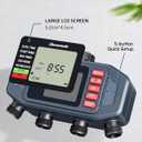 DEWENWlLS Sprinkler Timer, 4 Zone, Outdoor Faucet lrigation, Rain Delay & Manual, Programmable Water Hose Timer for Holiday, Garden, Lawn, Vegetable Gardening, Potted Flowers