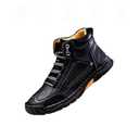 Men's Orthopedic Waterproof Leather Work Boots - Wide Width, Arch Support, Comfortable Handmade Outdoor Ankle Boots, Size 11