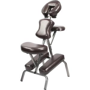 Master Massage Bedford Portable Massage Chair - Lightweight with Carrying Bag - Tattoo Height Adjustable Folding Face Cradle SPA (Coffee)
