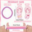 98pcs Valentines Day Gifts for Kids Children's Slipper Card with Hair Rope Set Valentines Day Gift Exchange Hair Accessories for School Classroom Boys Girls Toddlers and Kids Party Favor Sets