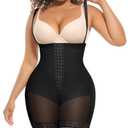 FeelinGirl Shapewear for Women Tummy Control Fajas Colombianas Moldeadoras Firm Triple Control Butt Lifter Shapewear Black L