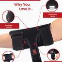 Hurmoya Elbow Brace Comfortable Night Sleep, Cubital Tunnel Syndrome, Ulnar Nerve Entrapment with Compression Sleeve Immobilizer, 2 Removable Metal Splints Pain Relief for Men and Women, Black (Medium)