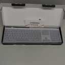 CHESONA Wireless Keyboard and Mouse Combo, Wireless Rechargeable Full Size Mulit-Device (BT 5.0+3.0+2.4G) Keyboard Mouse Combo for Mac OS/iOS/Windows/Android (Silver Black)