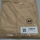 JMIERR Mens Shorts Linen Cotton 7" Casual Elastic Waist Drawstring Lightweight Summer Beach Shorts with Pockets (Beige)