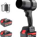 Leaf Blower Cordless with Battery and Charger, Powerful Handheld Air Blower with 2 X 4000mAh Batteries, Turbo Jet Blowers for Lawn Care, Patio Cleaning, Car Drying, Leaves, Dust, Snow