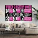 2 x Womens History Month Backdrop for Photography National Women's Day Banner Womens History Month Decorations and Supplies for Party Home -7143''
