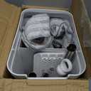 HoMettler Mop and Bucket Set, 3-Tank Flat Mop and Bucket System for Separate Dirty & Clean Water, 65" Mops for Floor Cleaning with 4 Washable Pads, Safe for Hardwood, Vinyl, Tile, Baseboards, Walls