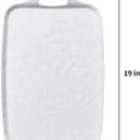 TP Large Serving Trays with Handles, 19" x 12" Melamine Serving Platters for Food, Turkey, Set of 2 Rectangular Trays for Party, Pure White