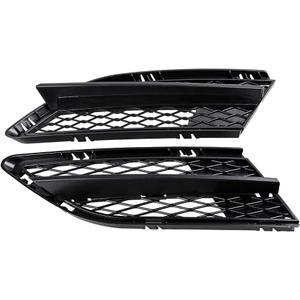 Matte Black Front Lower Bumper Grille Inserts Comaptible For 2009-2011 BMW E90 E91 325i 328i 335i 4DR LCI 51117198901 51117198902
