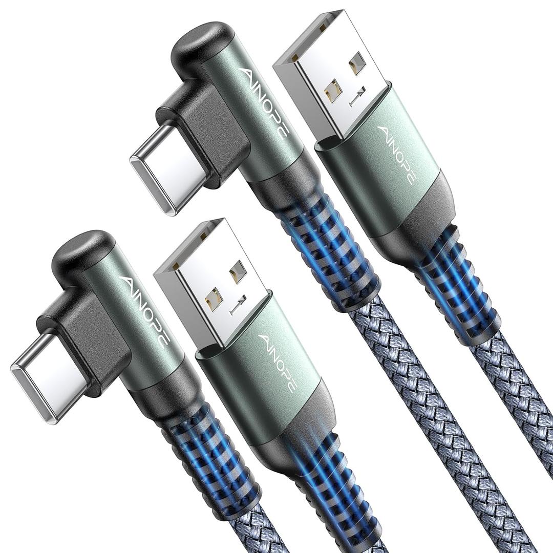 AINOPE USB A to USB Cable for iPhone 17 16 Charger Cord 3.1A Car Carplay Cable 2-Pack 3.3FT for iPhone 17 Car Charger, Type C Charger Fast Charging for iPad Galaxy S25 S24 S23 S22 S21 S20 S10 Note 20 (Grey)