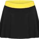 Girls' 2-in-1 Flowy Butterfly Shorts with Pockets - Athletic Dance & Running Shorts for Ages 5-13 (Black)